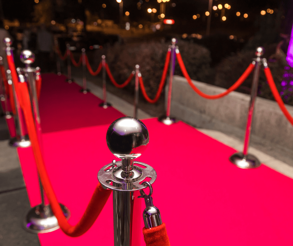 Punainen matto Hollywood -teemajuhlista